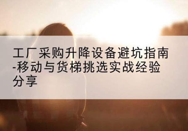 瑞丽移动式升降机怎么选-工厂采购升降设备避坑指南-移动与货梯挑选实战经验分享